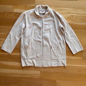 J. Crew Cotton Neutral Beige Hoodie Sweater